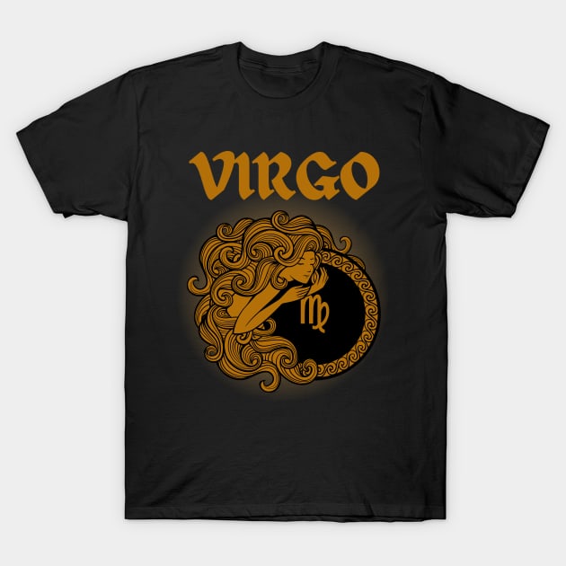 Virgo Maiden Gothic Style T-Shirt by MysticZodiac